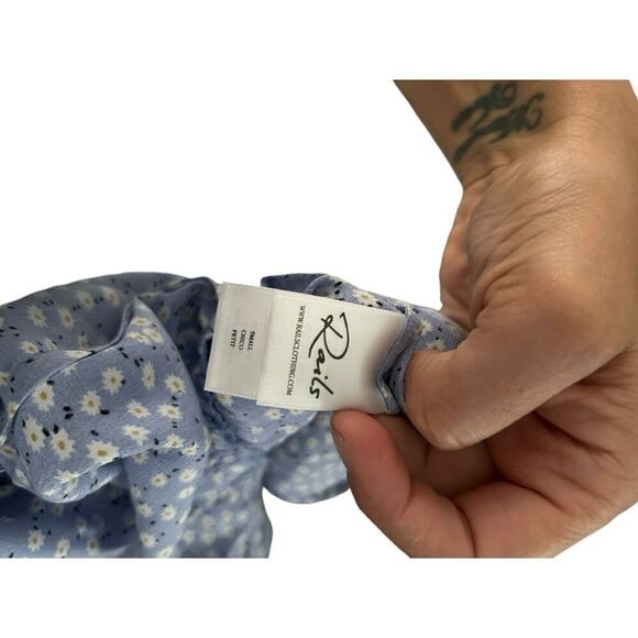 Rails Sophia Sky Blue Daisies Romper One Piece Sz S Micro Floral Y2K Luxury NWT - Picture 6 of 10